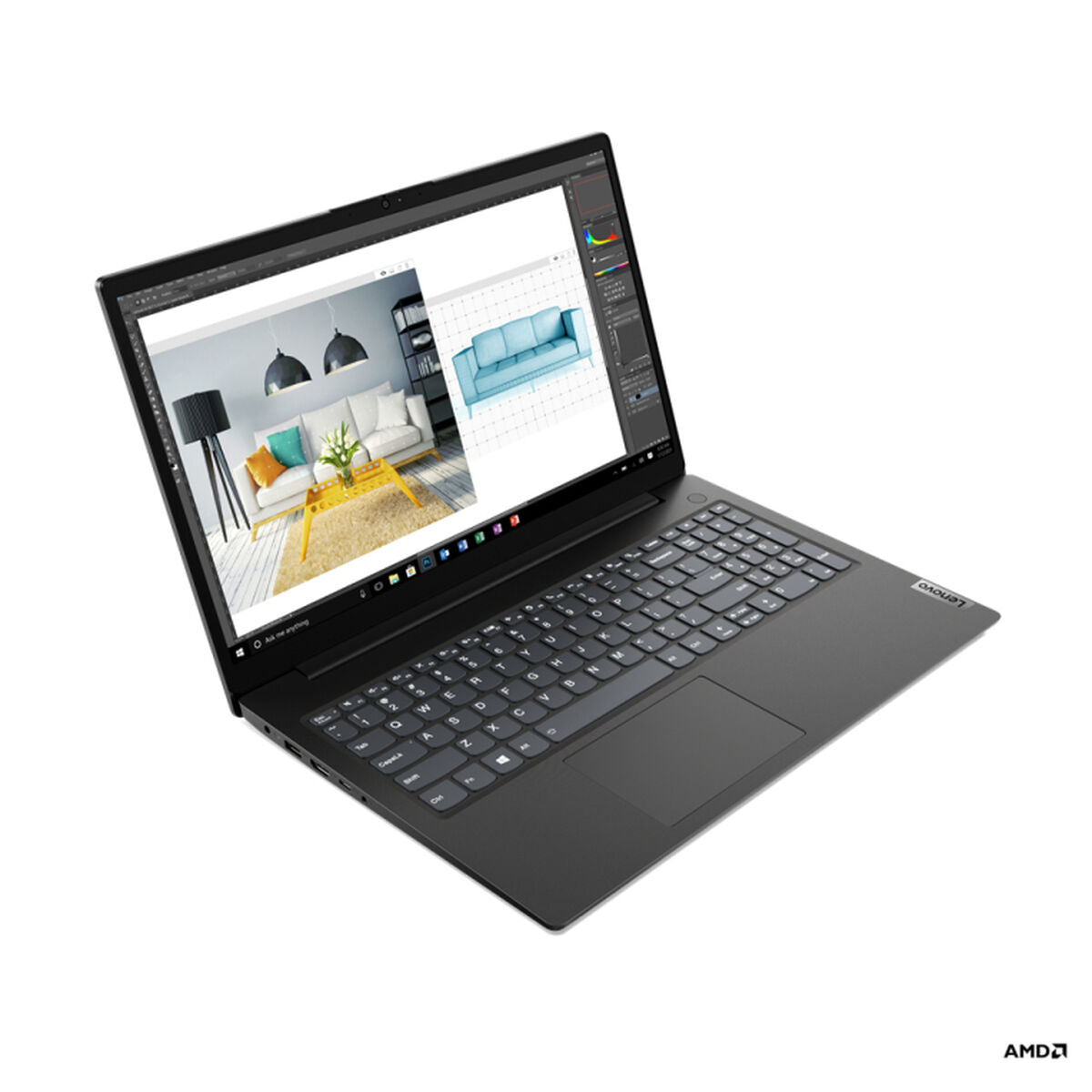 Ordinateur Portable Lenovo V15 15,6" AMD Ryzen 5 5500U 8 GB RAM 512 GB SSD R5-5500U Espagnol Qwerty