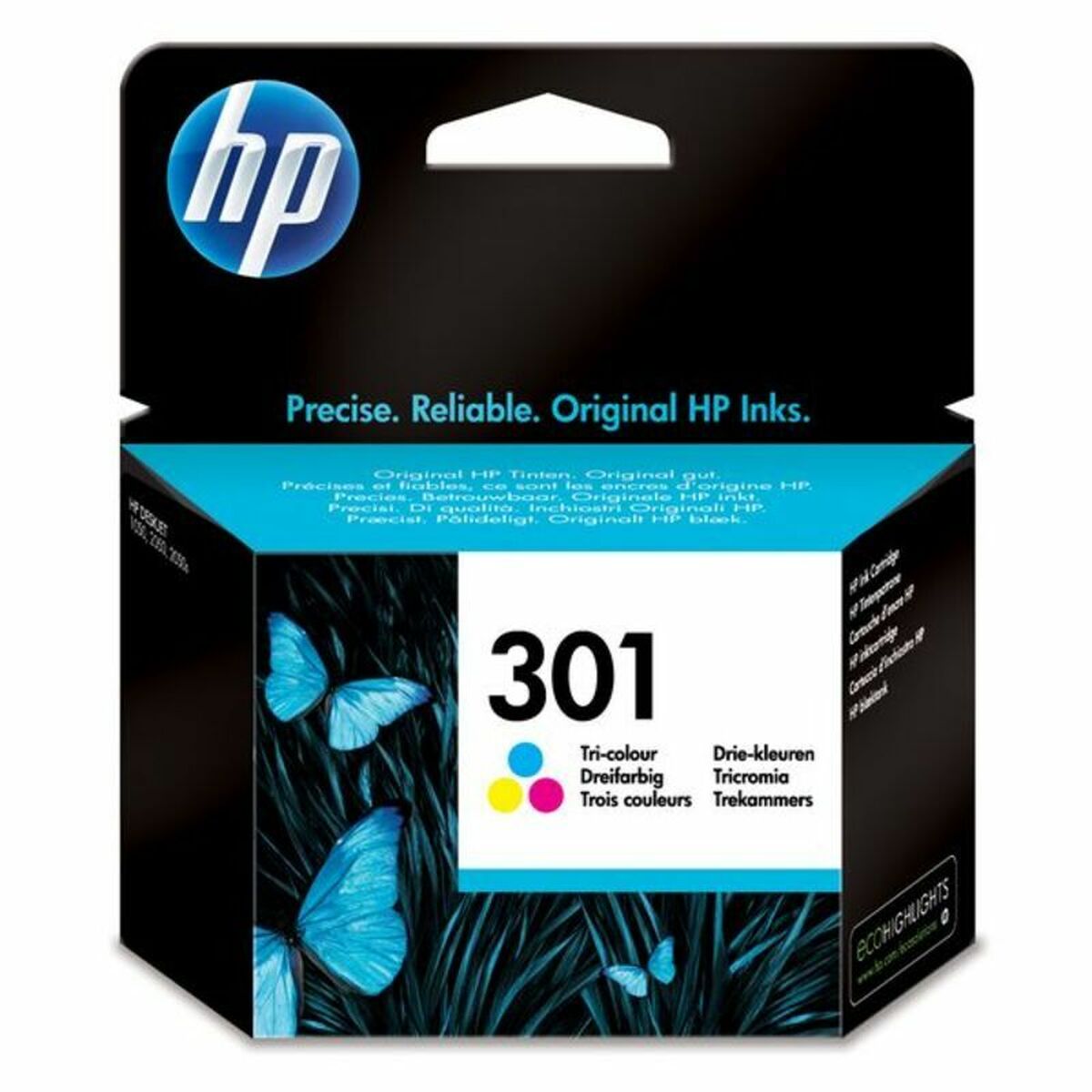 Cartouche d'encre originale HP 301 CH562EE Jaune Multicouleur Cyan Magenta Tricolore Cyan/Magenta/Jaune