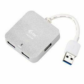 Hub USB i-Tec U3HUBMETAL402 Argenté Gris