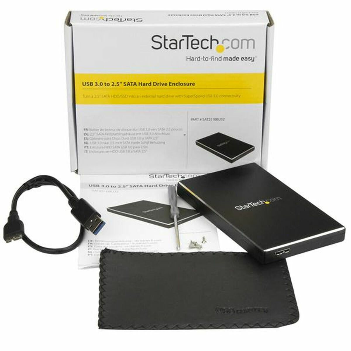 Boîtier Externe HDD Startech SAT2510BU32 Noir USB Micro USB B USB 3.2 Sata II 2.5" - 0