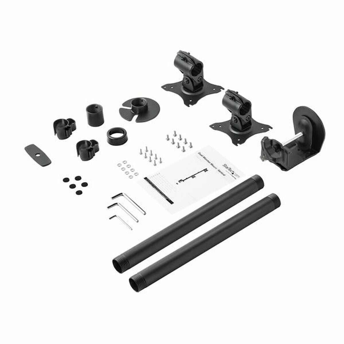 Support de table d'écran Startech ARMDUALV Noir Noir/Argenté