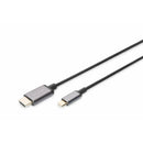 Câble HDMI Digitus DIGITUS Cable adaptador de vídeo USB-C™ - HDMI®, UHD 4K / 30 Hz Gris 1,8 m-1