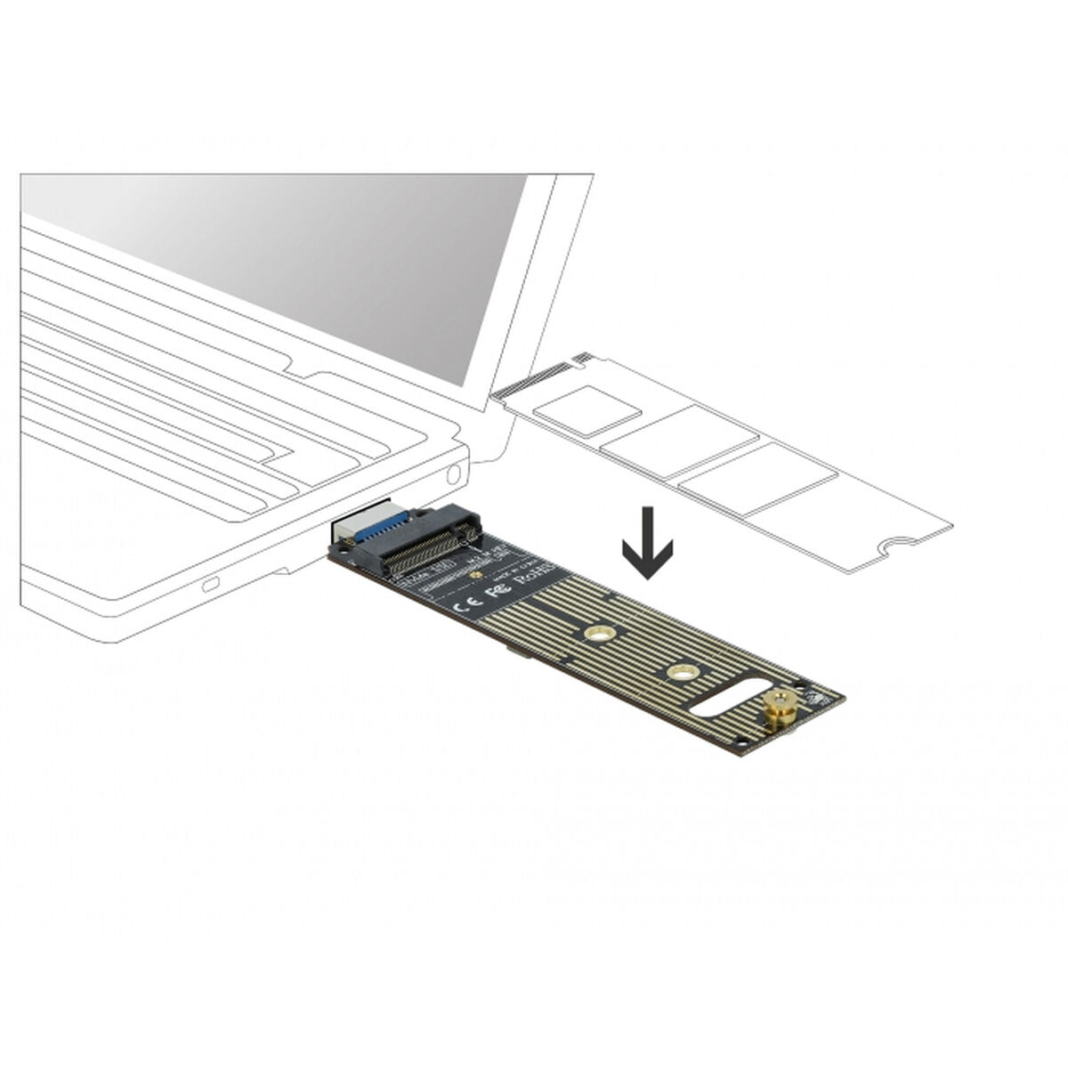 Adaptateur pour Disque Dur DELOCK 64069 Vert USB USB 3.1 PCIe M.2 - 0