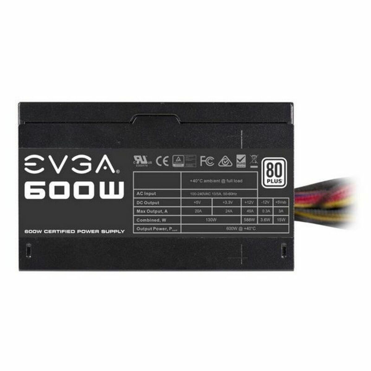 Bloc d’Alimentation Evga 600W 600W W1 ATX 600 W 130 W RoHS - 0