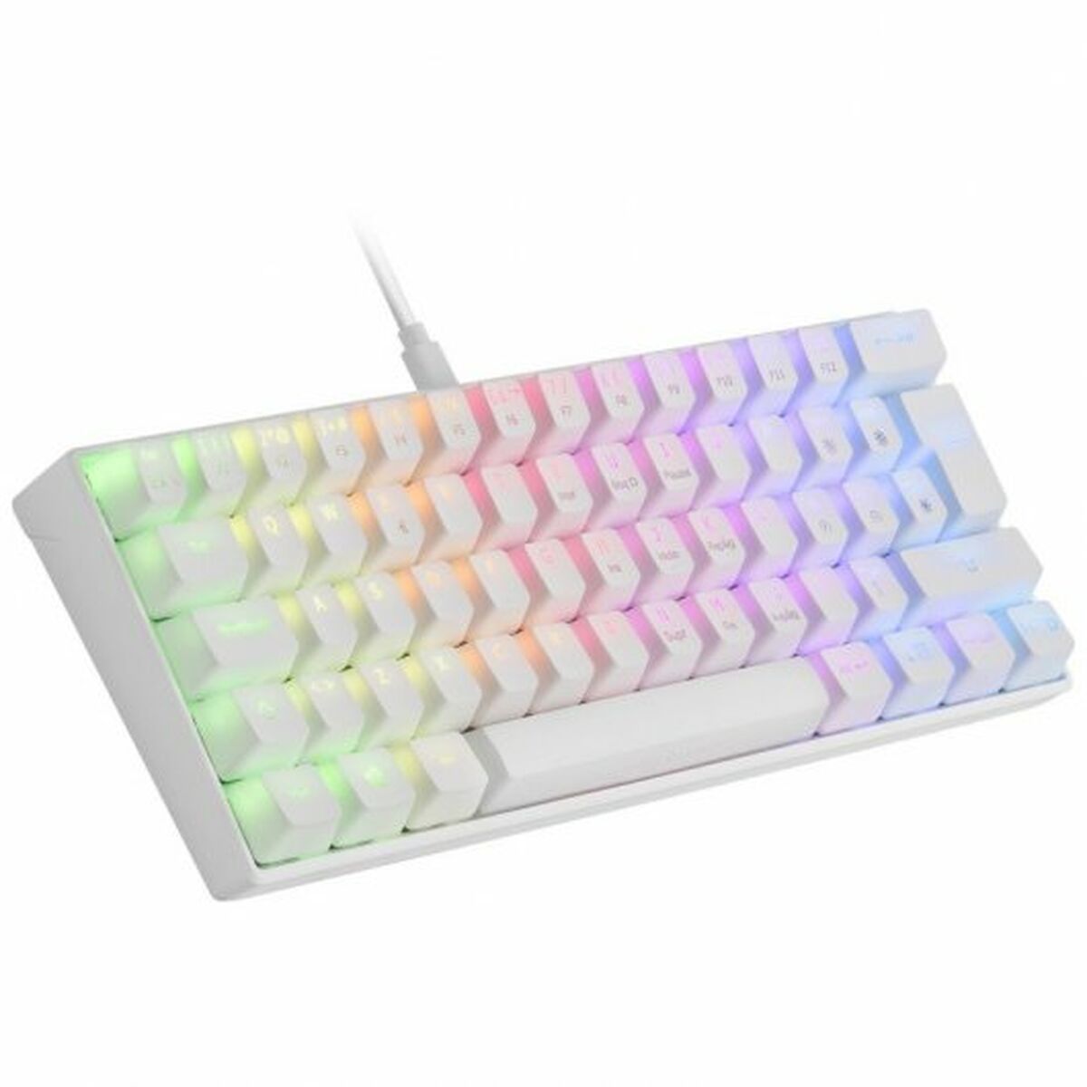 Clavier Mars Gaming MKMINIWRES Espagnol Qwerty Blanc - 0