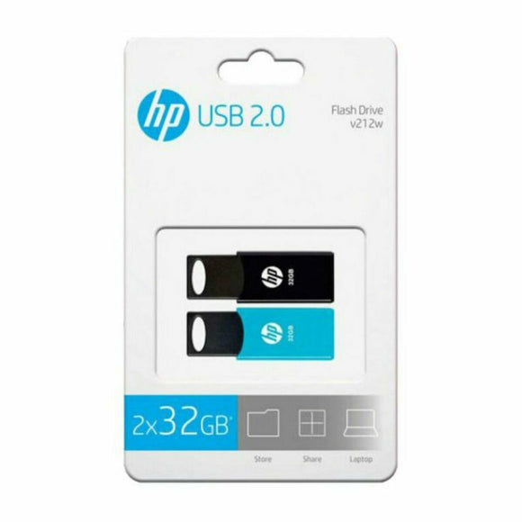 Clé USB HP HPFD212-32-TWIN USB 2.0 32 GB (2 uds)