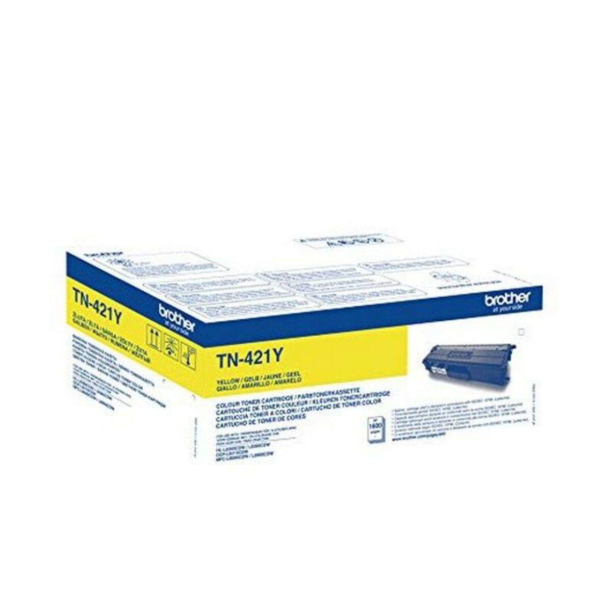 Toner original Brother TN421Y Jaune - 0