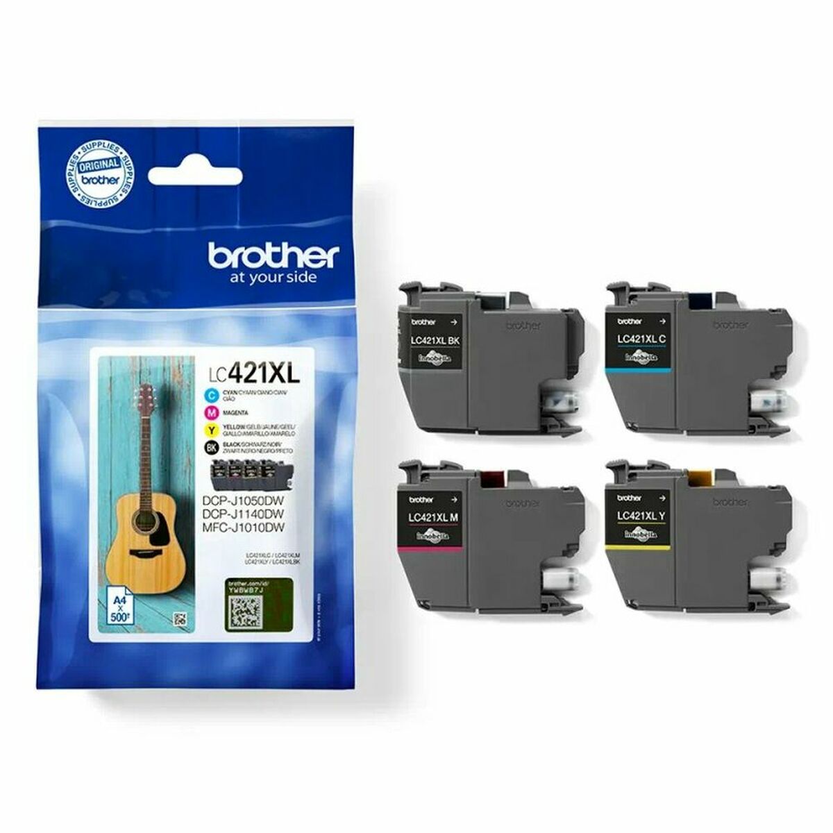Cartouche d'encre originale Brother LC-421XLVAL Multicouleur Noir Noir/Cyan/Magenta/Jaune - 0