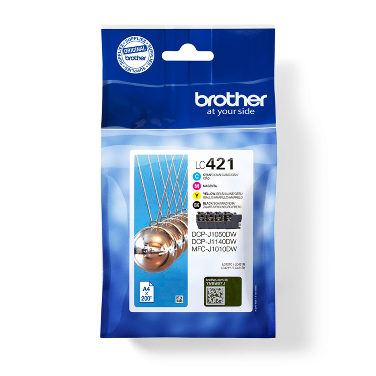 Cartouche d'encre originale Brother LC-421VAL Multicouleur Noir Noir/Cyan/Magenta/Jaune