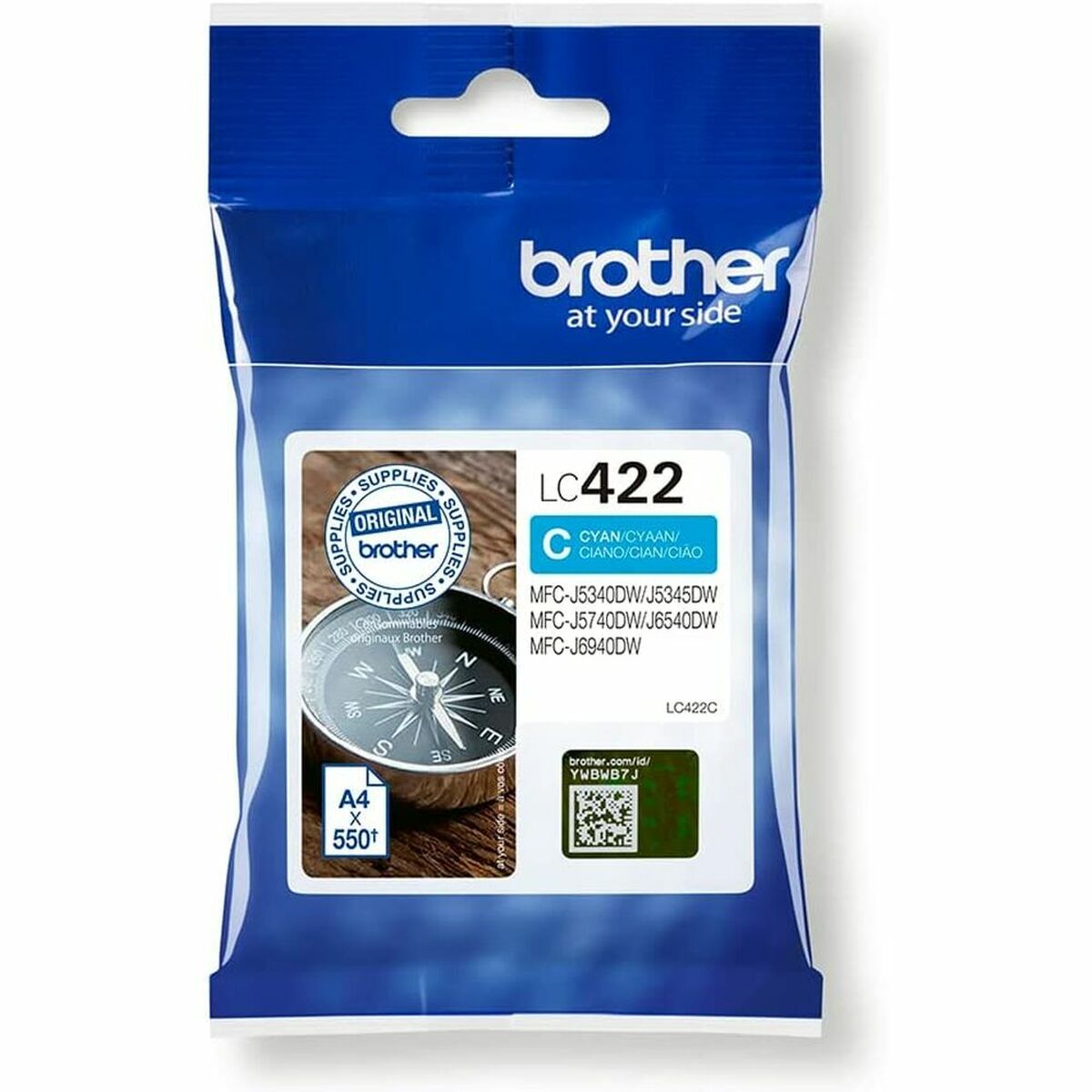 Cartouche d'encre originale Brother LC-422C Cyan - 0