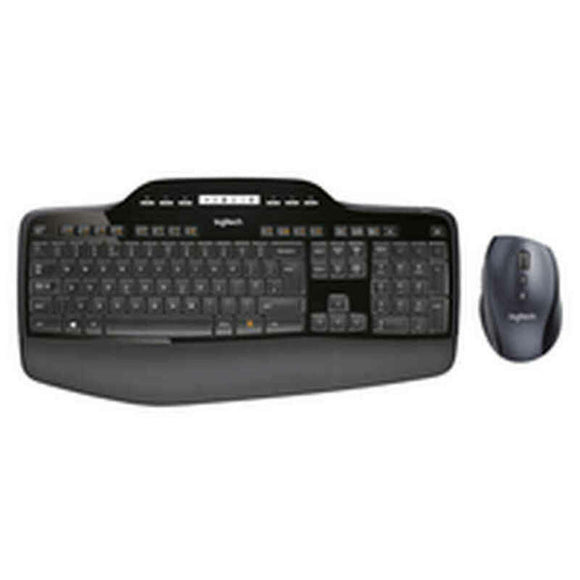 clavier et souris Logitech MK710  Noir Gris Sans fil Espagnol Qwerty