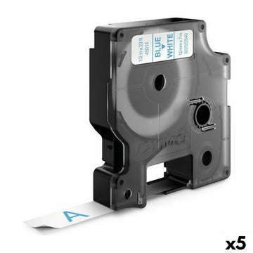 Ruban Laminé pour Etiqueteuses Dymo D1 45011 12 mm LabelManager™ Bleu Transparent (5 Unités)