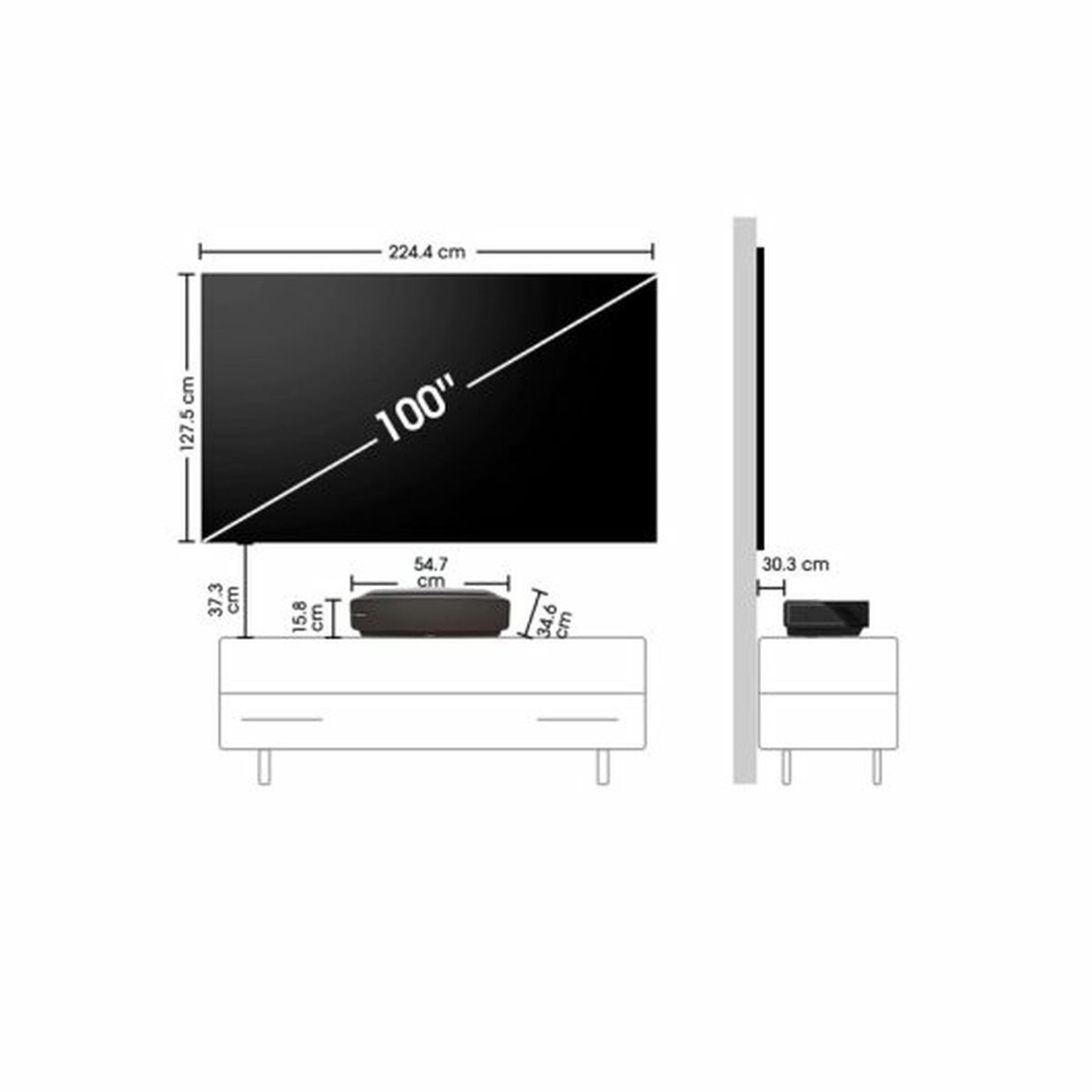 Projecteur Hisense 100L5F-D12 4K Ultra HD 3840 x 2160 px