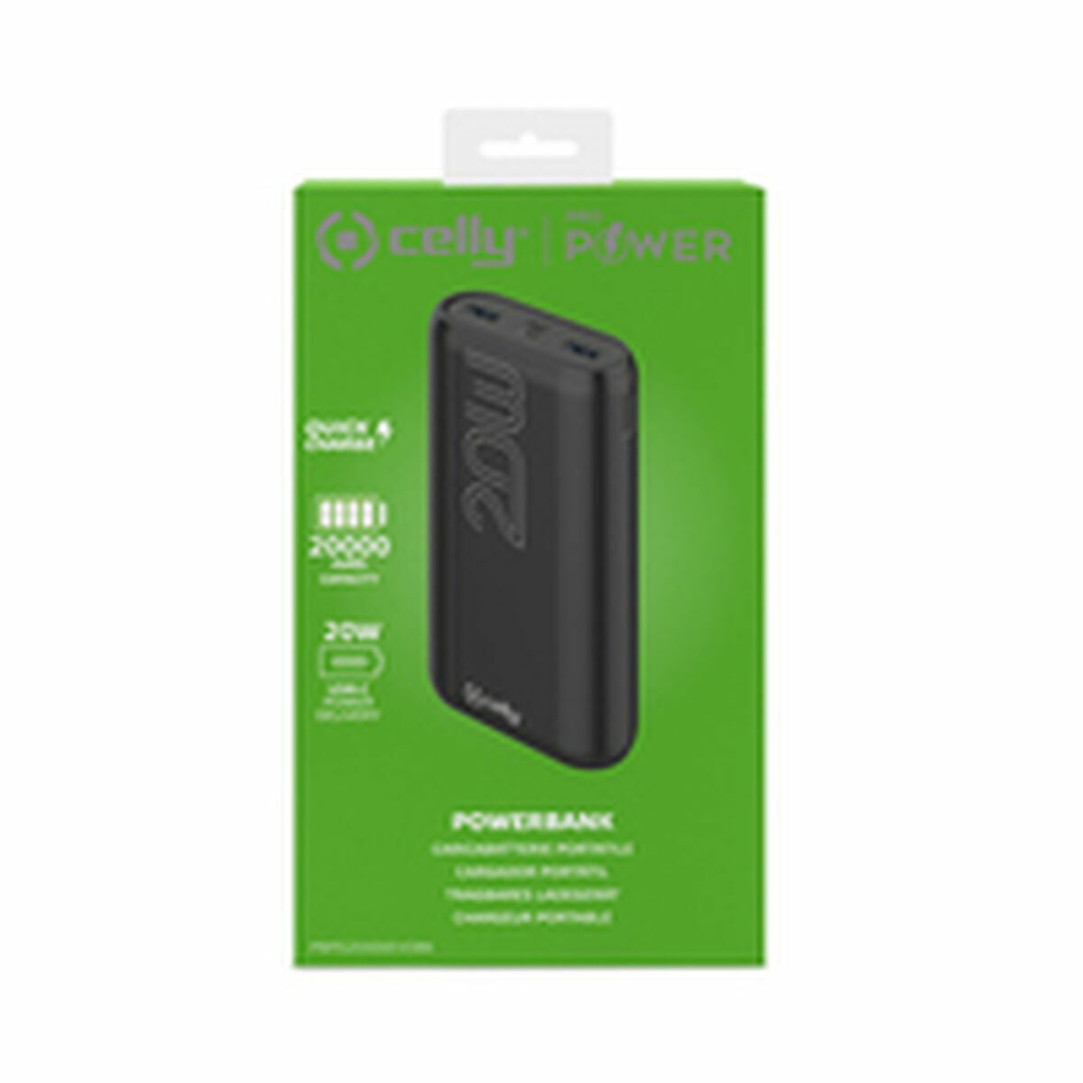 Powerbank Celly PBPD20000EVOBK Noir