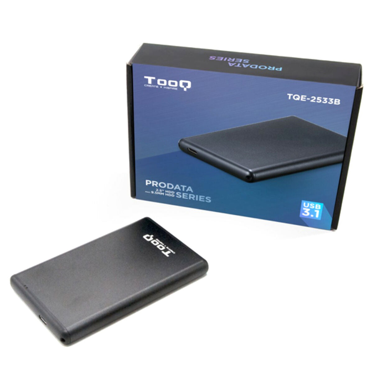 Boîtier pour disque dur TooQ TQE-2533B USB 3.1 Noir - 0