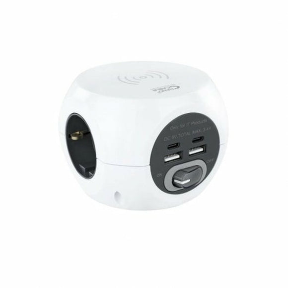 Réglette NANOCABLE 10.37.0004-BK Blanc 1,4 m