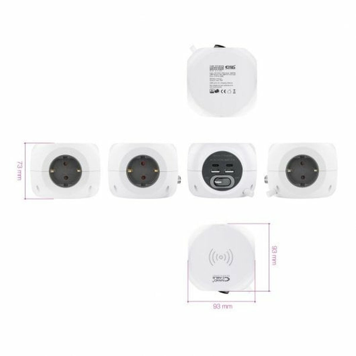 Réglette NANOCABLE 10.37.0004-BK Blanc 1,4 m
