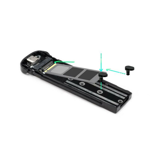 Boîtier Externe TooQ TQE-2201BL Bleu USB USB-C M.2