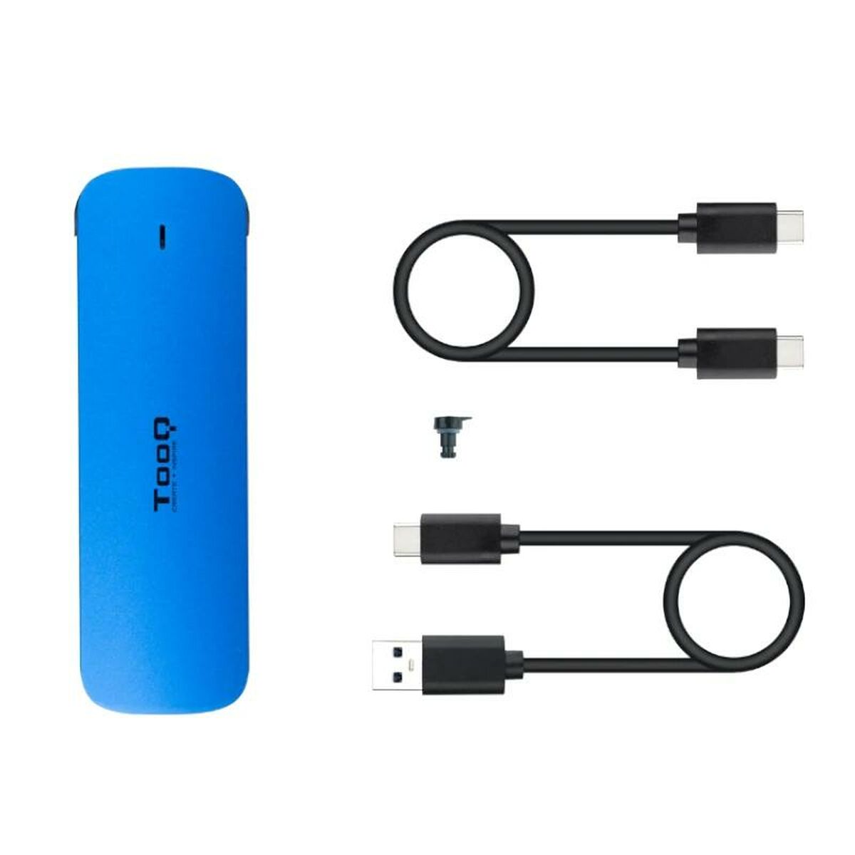 Boîtier Externe TooQ TQE-2201BL Bleu USB USB-C M.2