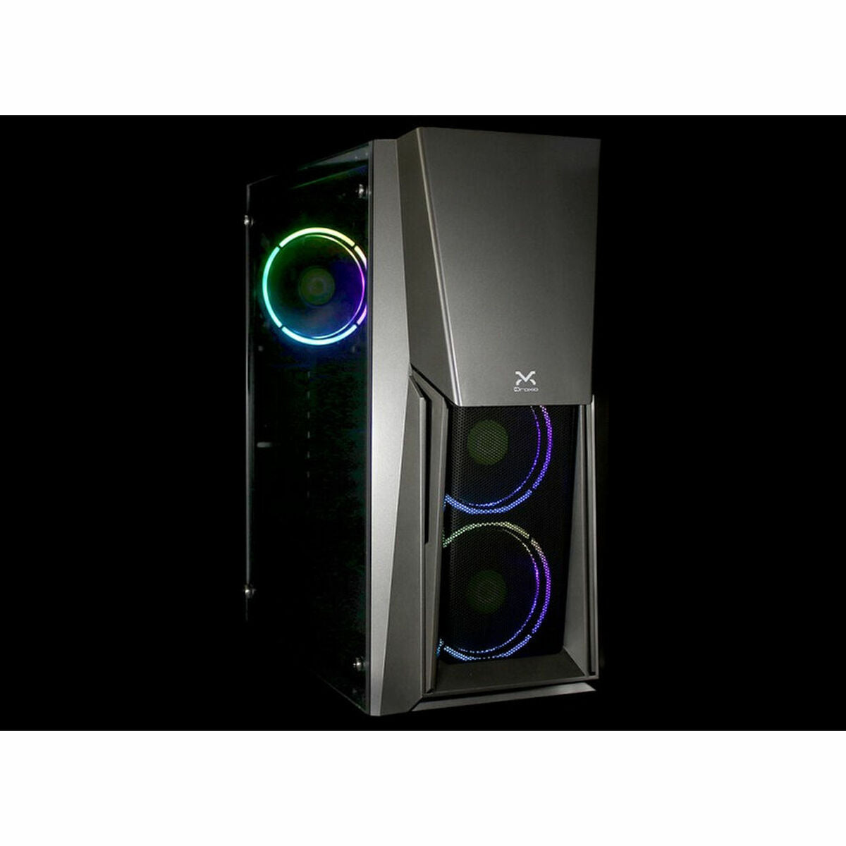 Boîtier ATX semi-tour Droxio BURNER Noir Multicouleur