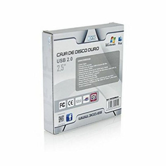 Boîtier pour disque dur 2,5" USB 3GO HDD25BK12 Noir USB USB 2.0