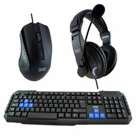 Pack Gaming 3GO COMBODRILEH2 Espagnol Qwerty Noir Multicouleur