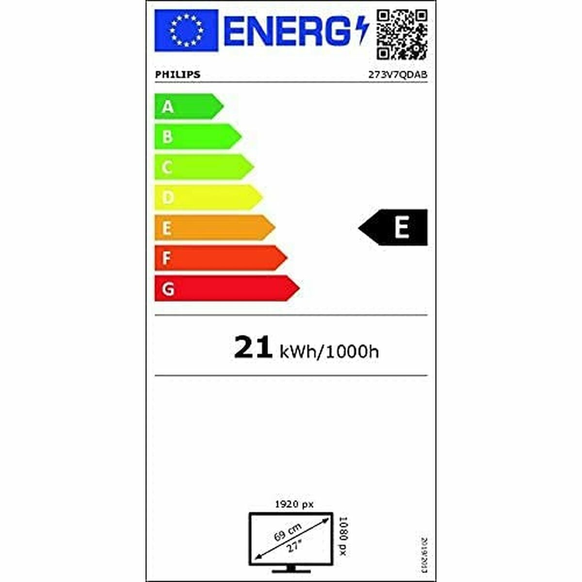 Écran Philips 273V7QDAB 27" LED IPS Flicker free