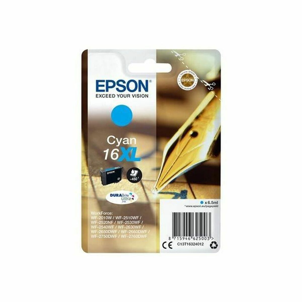 Cartouche d'Encre Compatible Epson T16XL Cyan