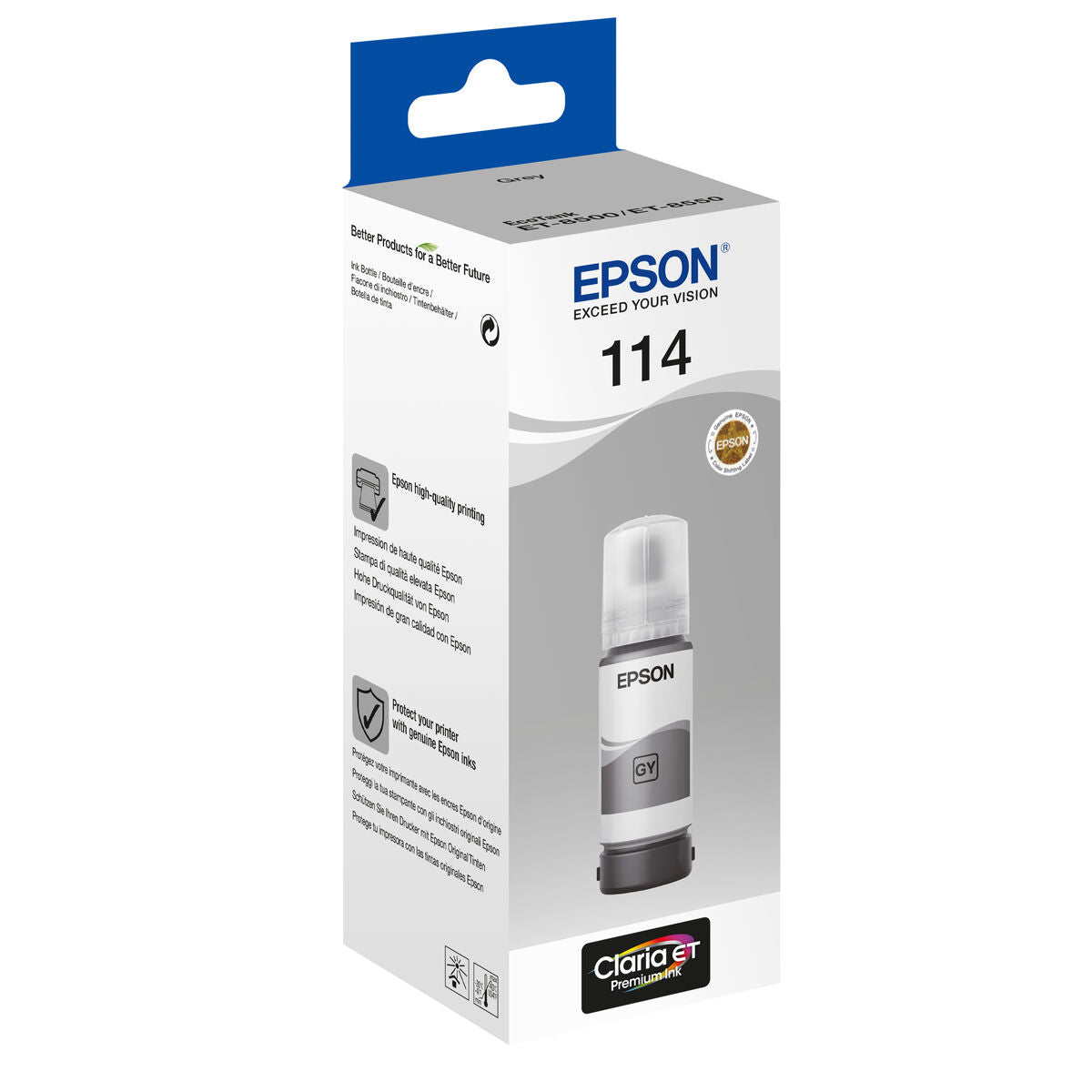 Encre pour Recharger des Cartouches Epson C13T07B540 Gris 70 ml - 0